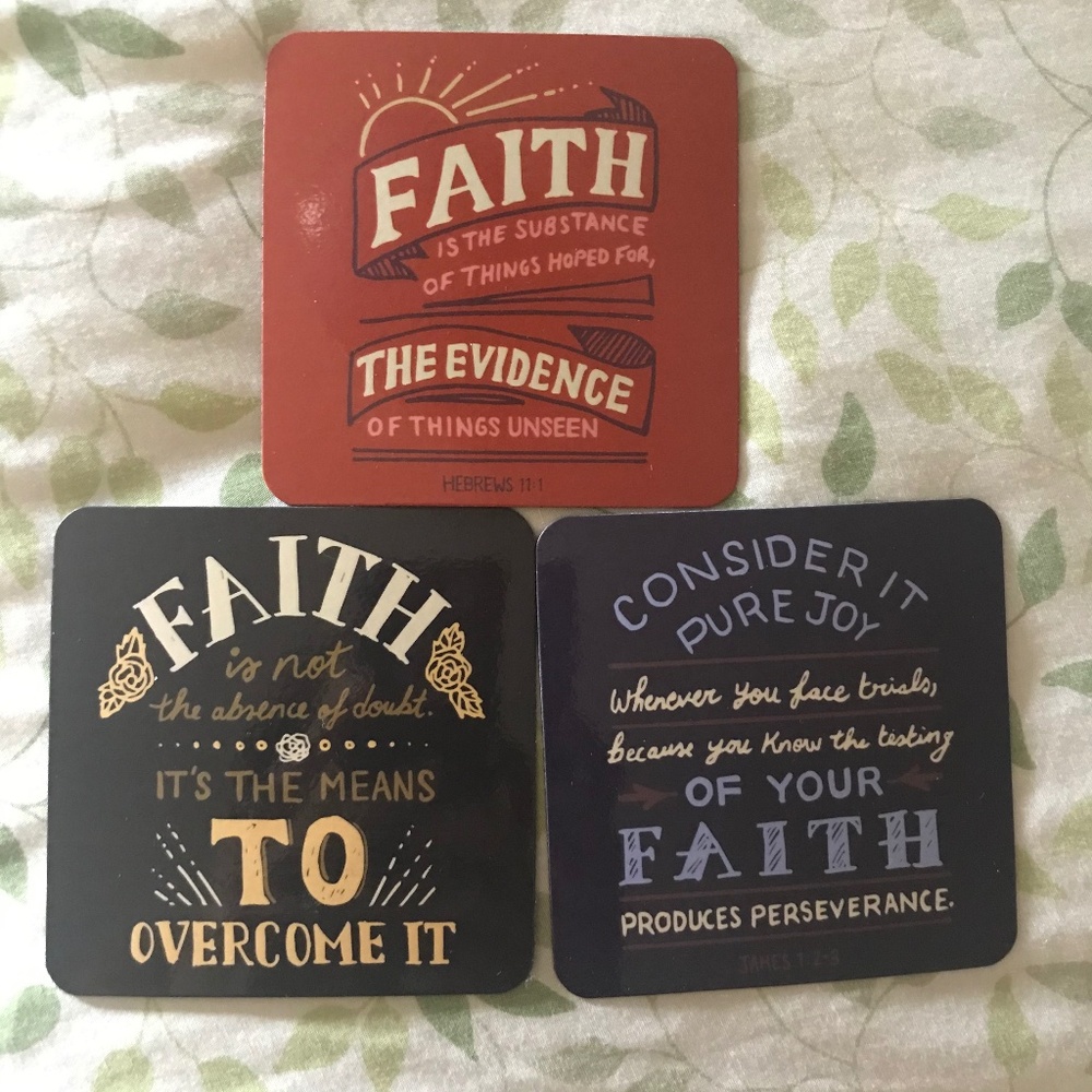 💓FREE WITH PURCHASE!! NWT Set of 3 Faith Magnets